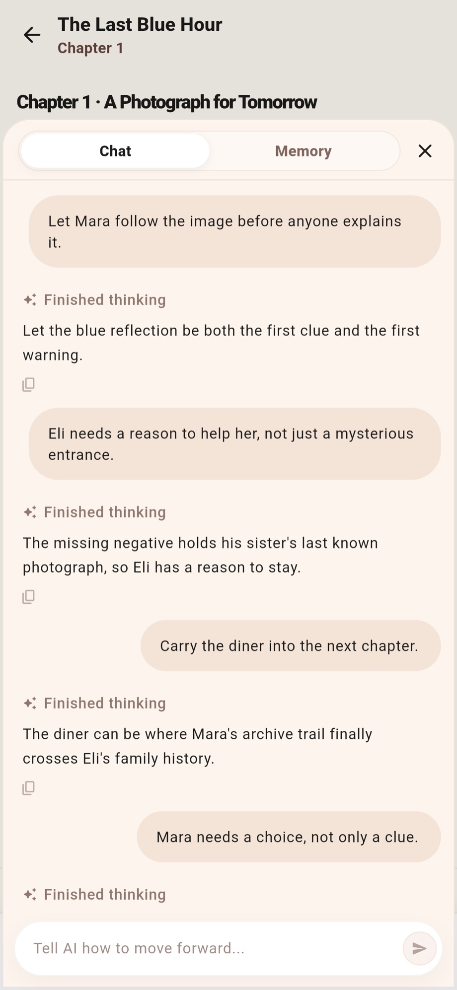 OrangeWrite author controls on a phone